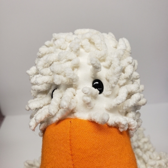 Gund 15" Dolly Chenille Duck Polka Dot Stripes Legs Plush - Picture 7 of 7